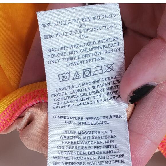 J. Crew Colorblock One-Piece Swimsuit Pink & Mustard Yellow AY521 Size Small - Picture 7 of 9